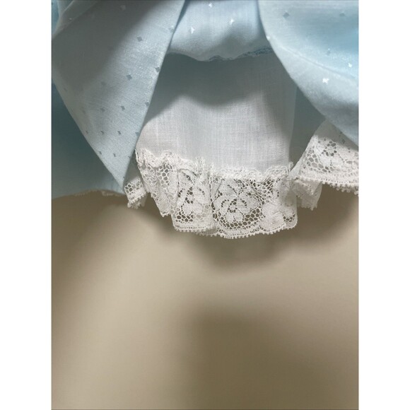 C.I. Castro & Co VTG Baby Girls Pinafore Style Blue Lace Dress Diaper Cover 18M - Picture 6 of 11